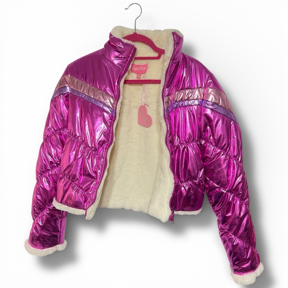 Sugar Thrillz Polar Pixie Pink Purple Puffer Jacket (M) & Skirt! (S) - Picture 6 of 13
